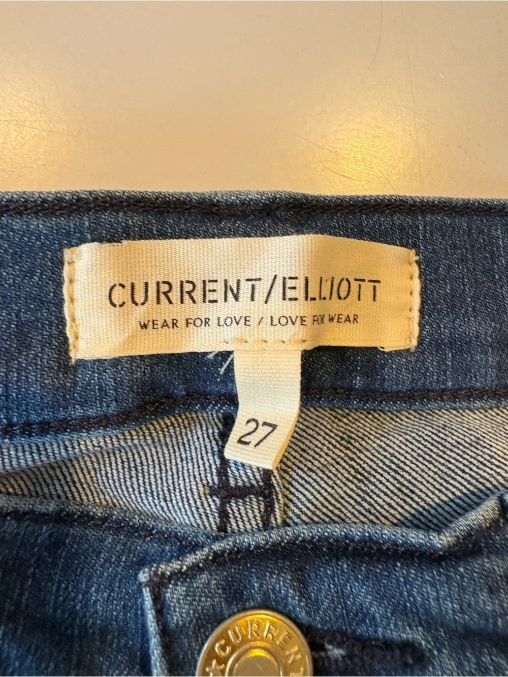 Current/Elliot ||‎ Boulevard Crop Flare Jeans Vista Wash Stretch Blue 27